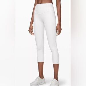 Lululemon All The Right Places Cropped Legging White Size 10 RUNNING